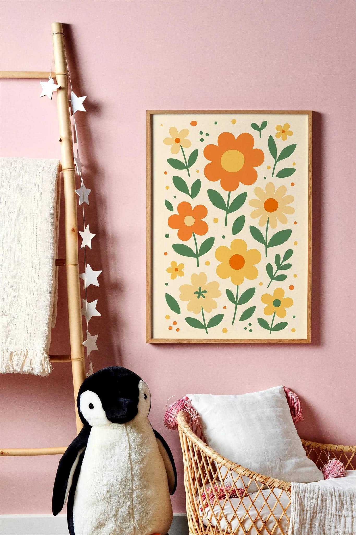 Neutral Cozy Flower Art Print