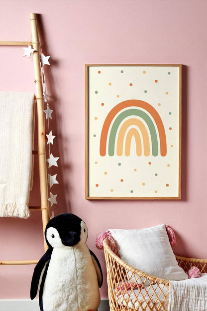 Cute Rainbow Poster – Gender-Neutral Kids’ Decor