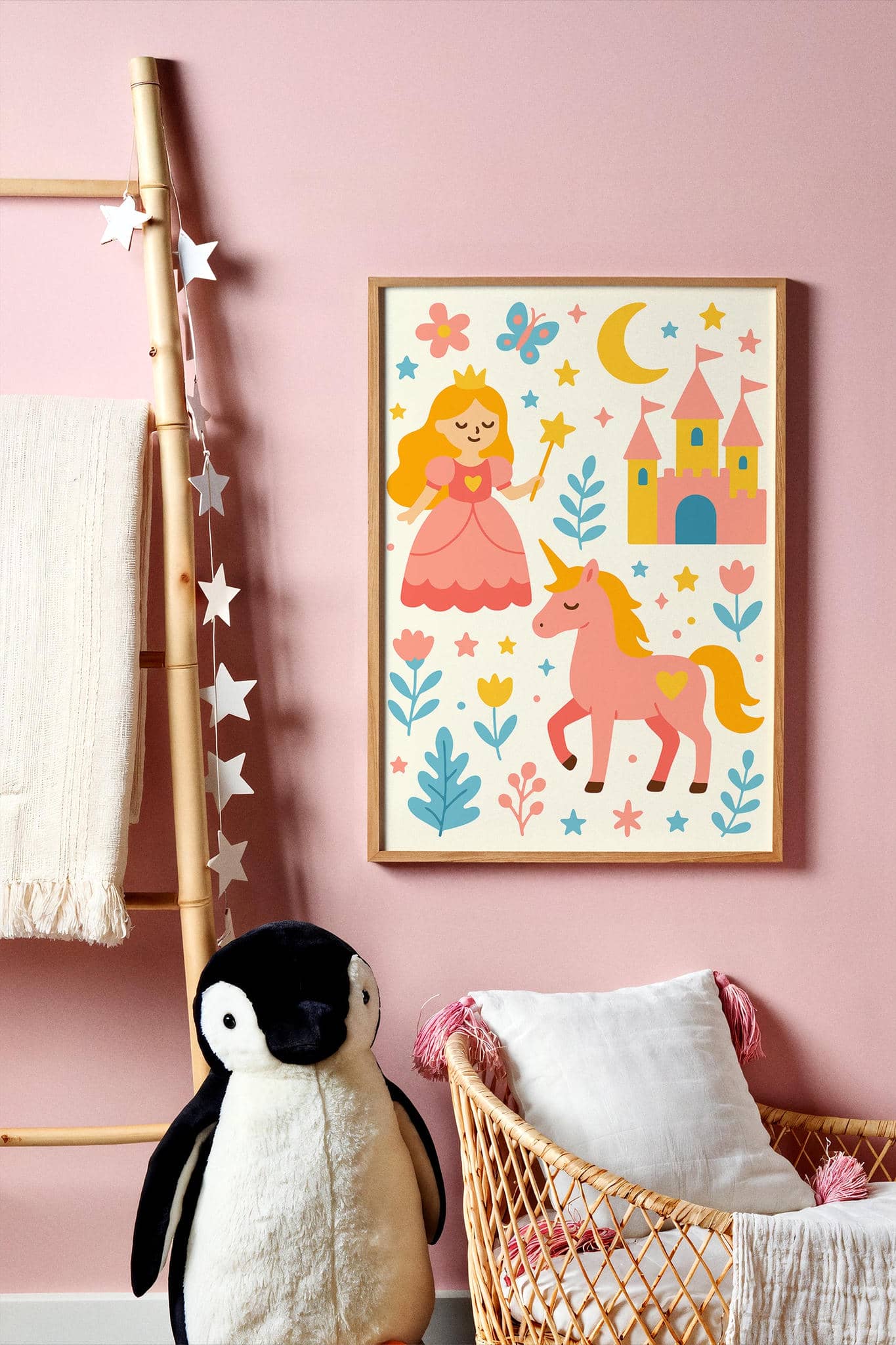 Sweet Princess Poster – Fairy Tale Wall Art for Girls' Room