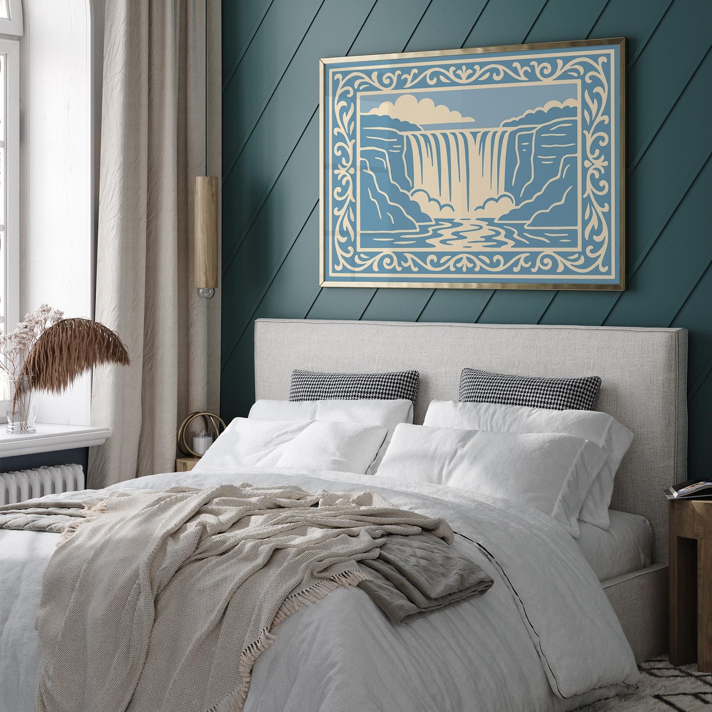 Niagara Falls Icy Blue Landscape Poster