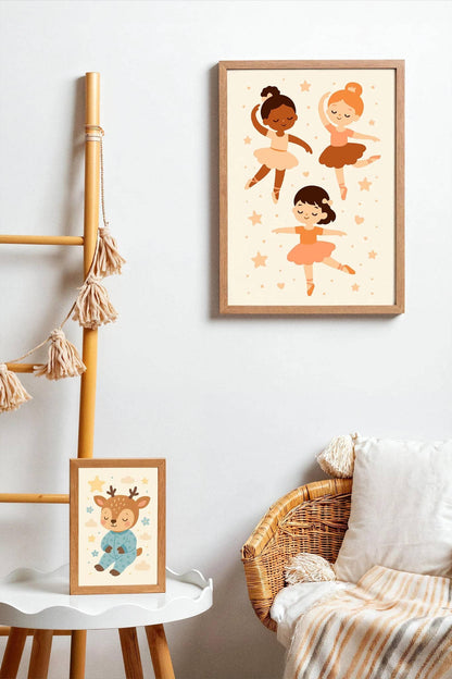 Little Ballerinas Print – Kids Room Wall Art