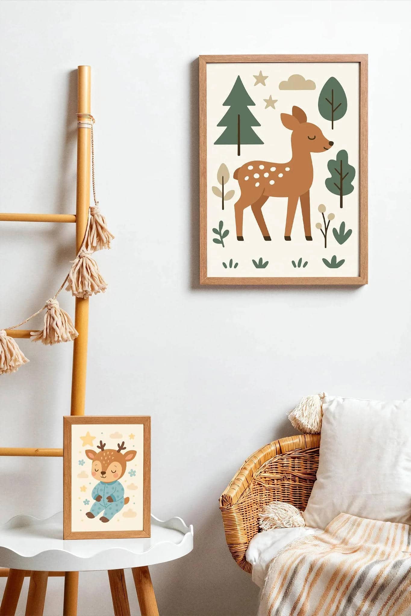 Scandinavian Cute Deer Print