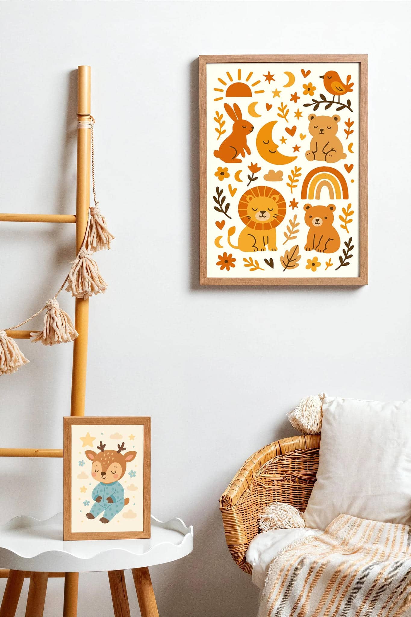 Warm Boho Wall Art – Nature & Animal Print