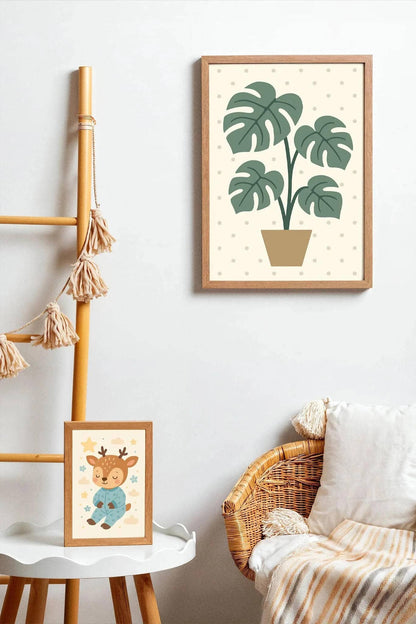 Monstera Plant Poster – Scandinavian Style Wall Art