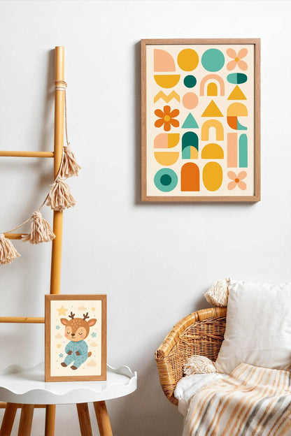 Summer Vibes Abstract Art – Colorful Kids Room Print