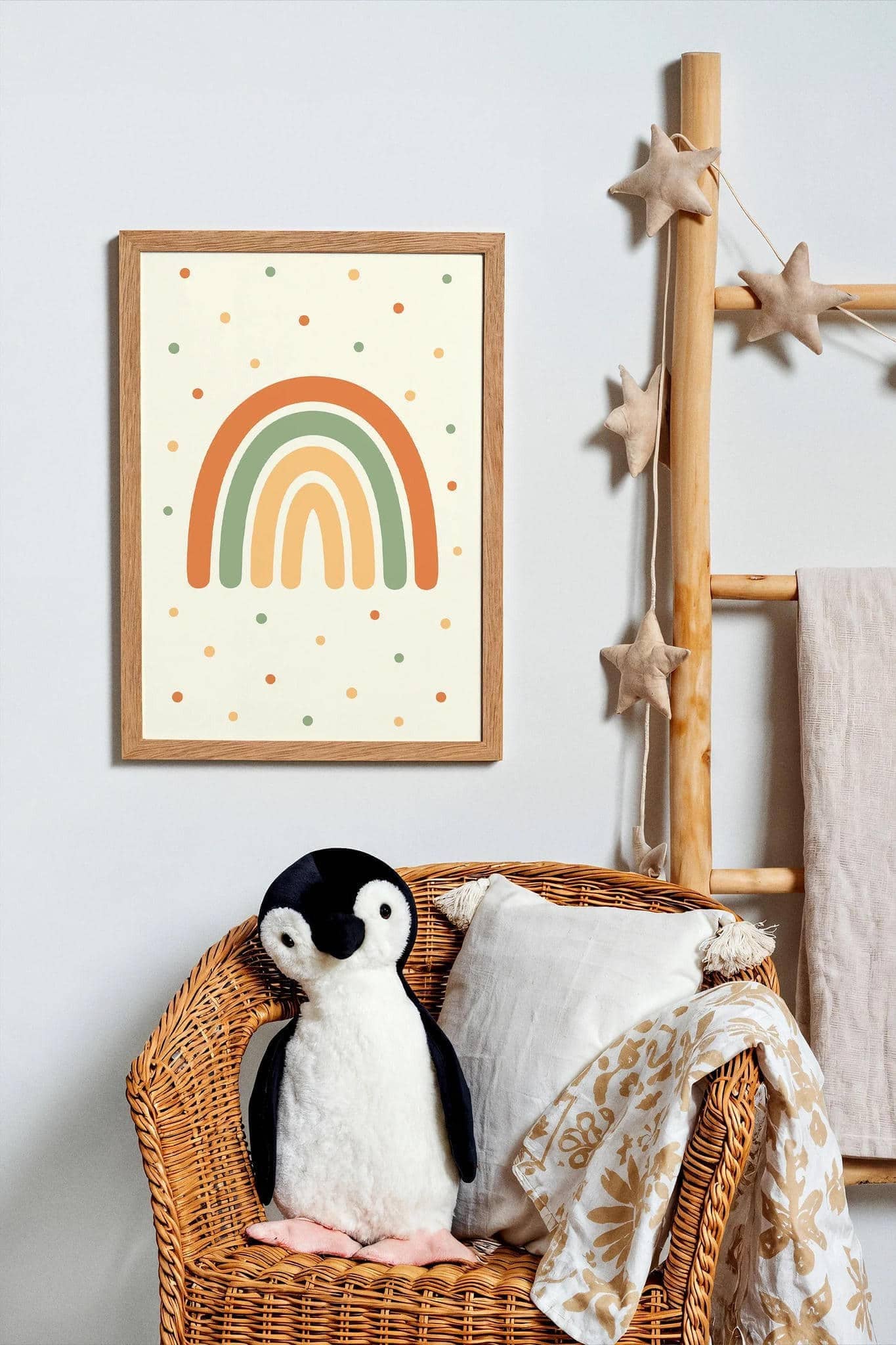 Cute Rainbow Poster – Gender-Neutral Kids’ Decor