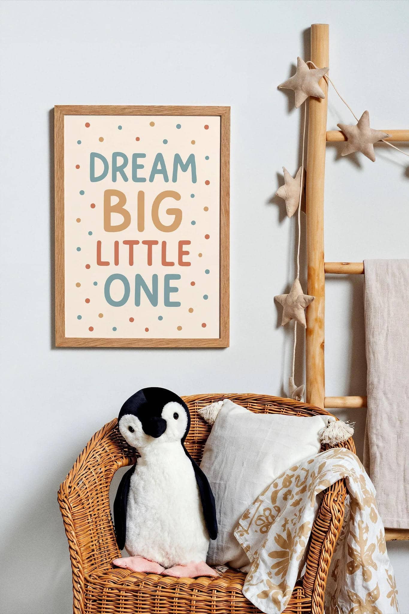Dream Big Little One – Dotted Typography Poster