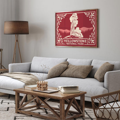 Yellowstone Horizontal Art Print for Mantel Decor