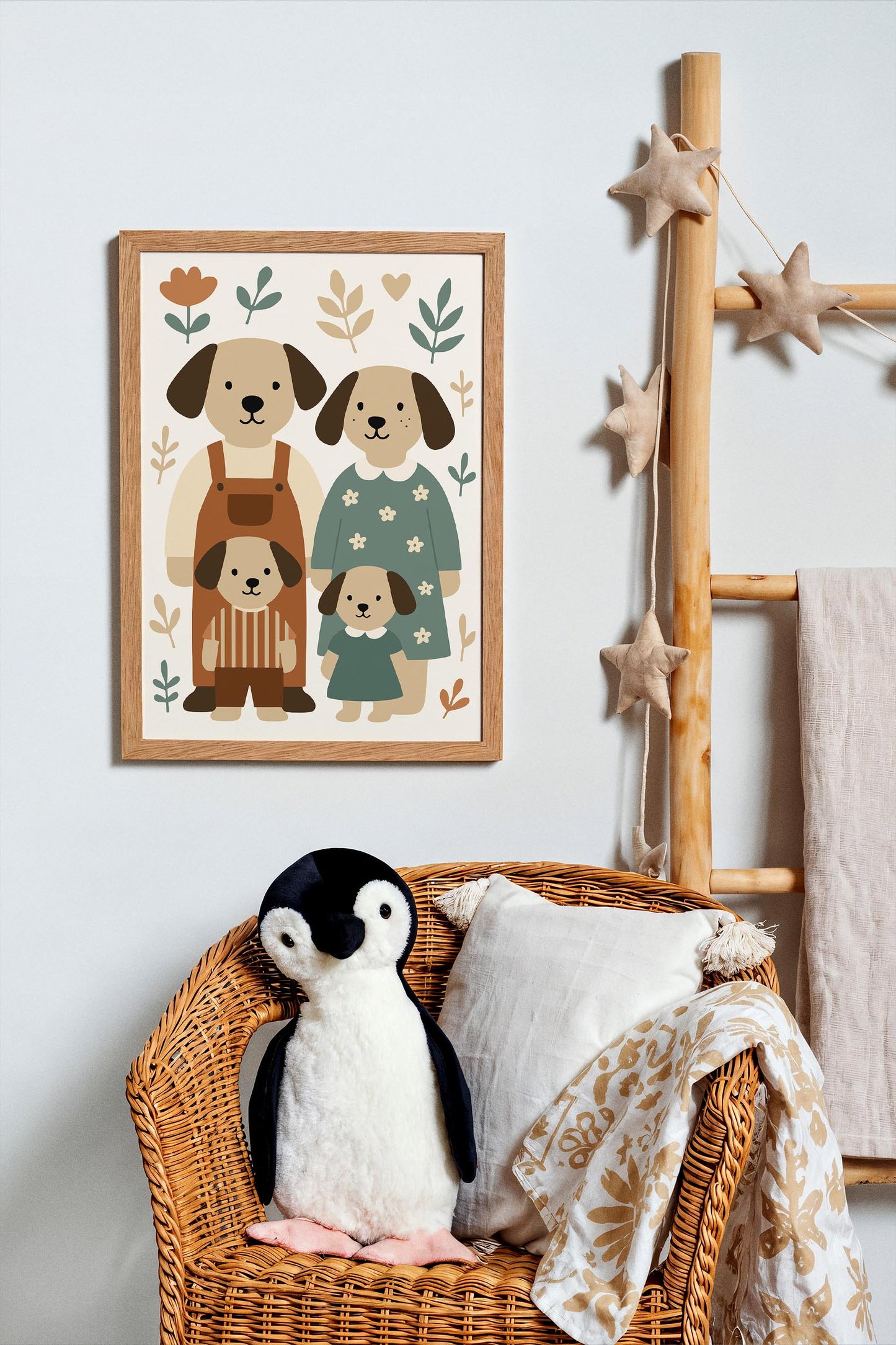 Dog Family Poster – Kids Room Wall Art