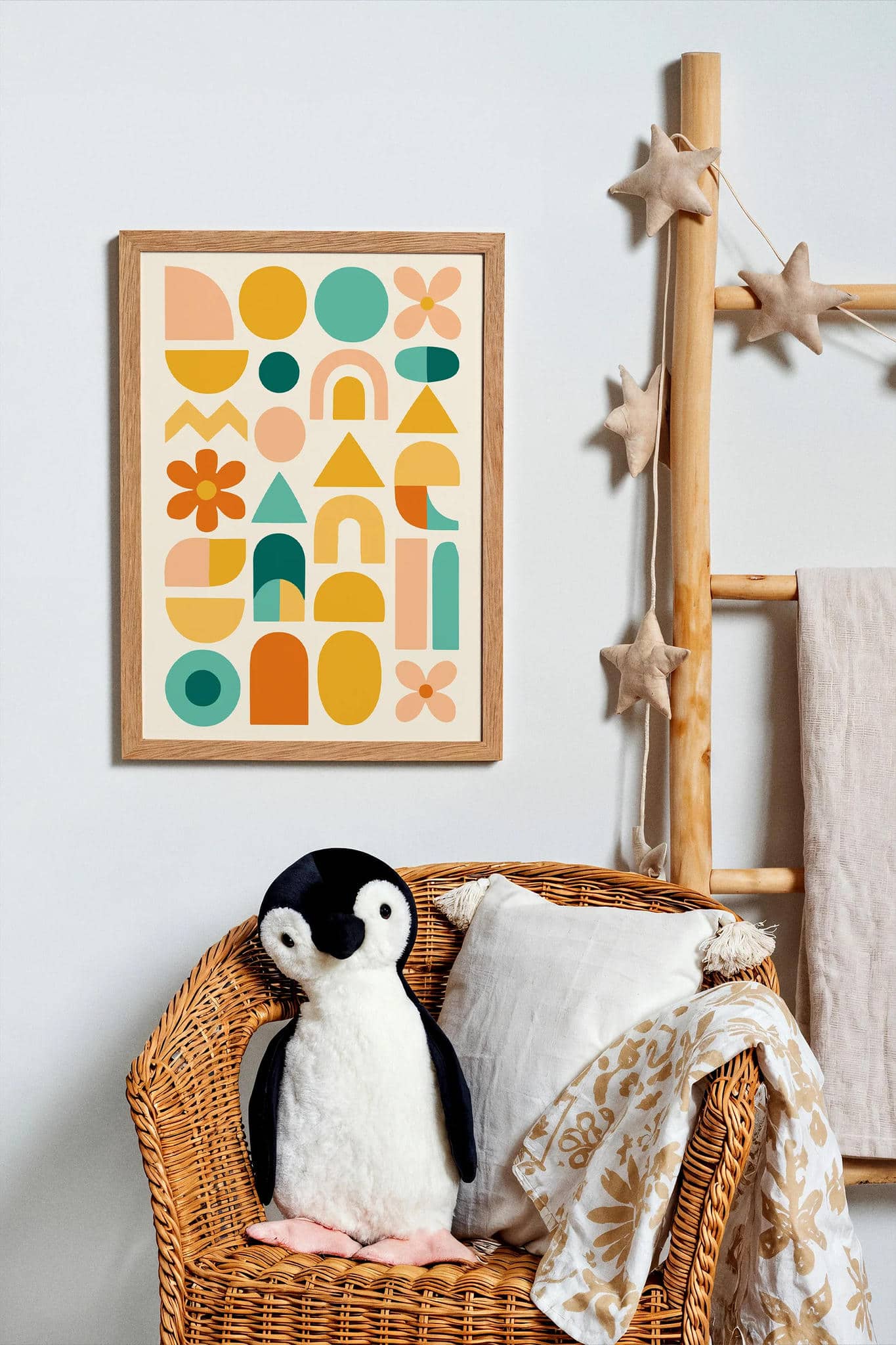 Summer Vibes Abstract Art – Colorful Kids Room Print