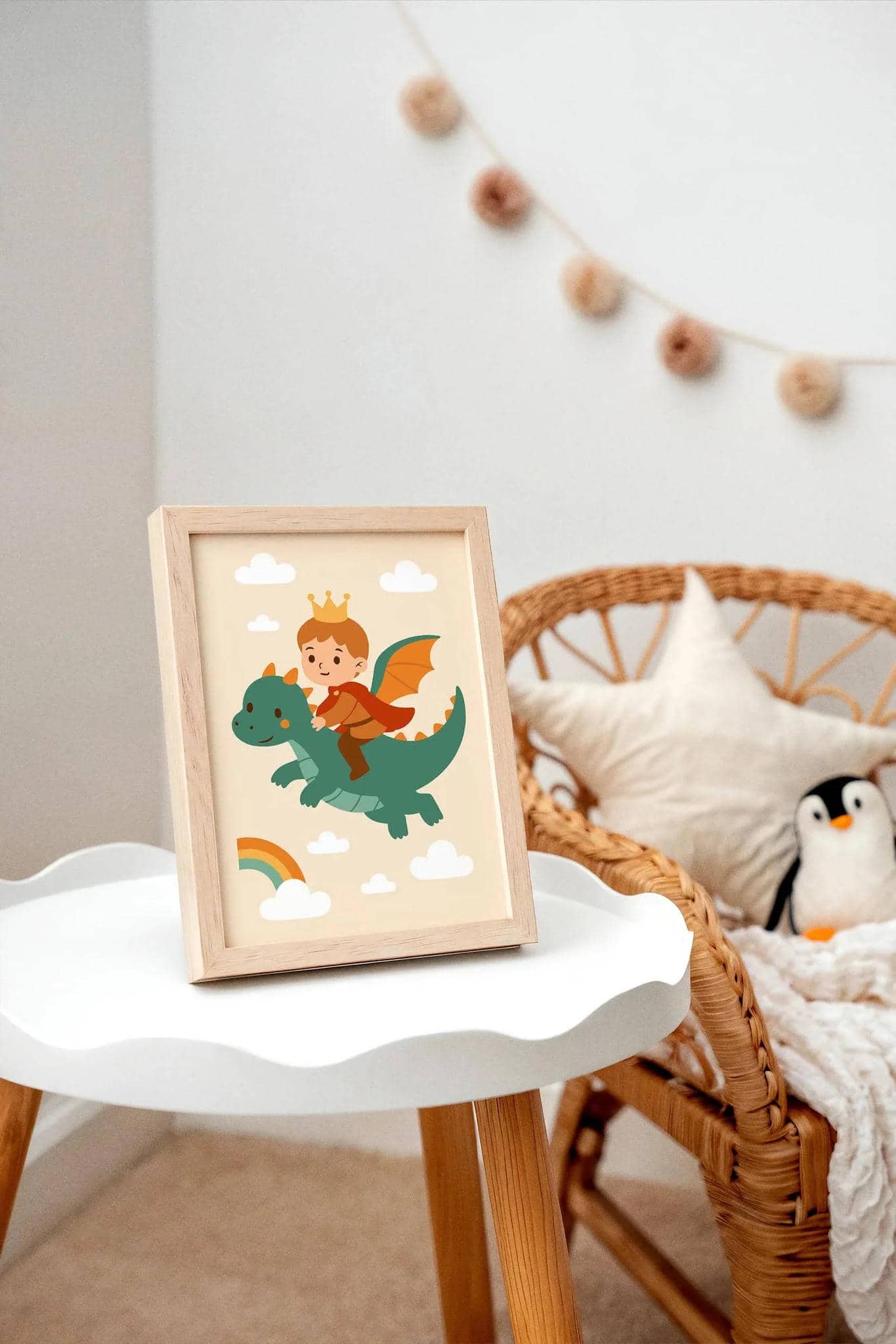 Little Prince Riding Dragon Poster