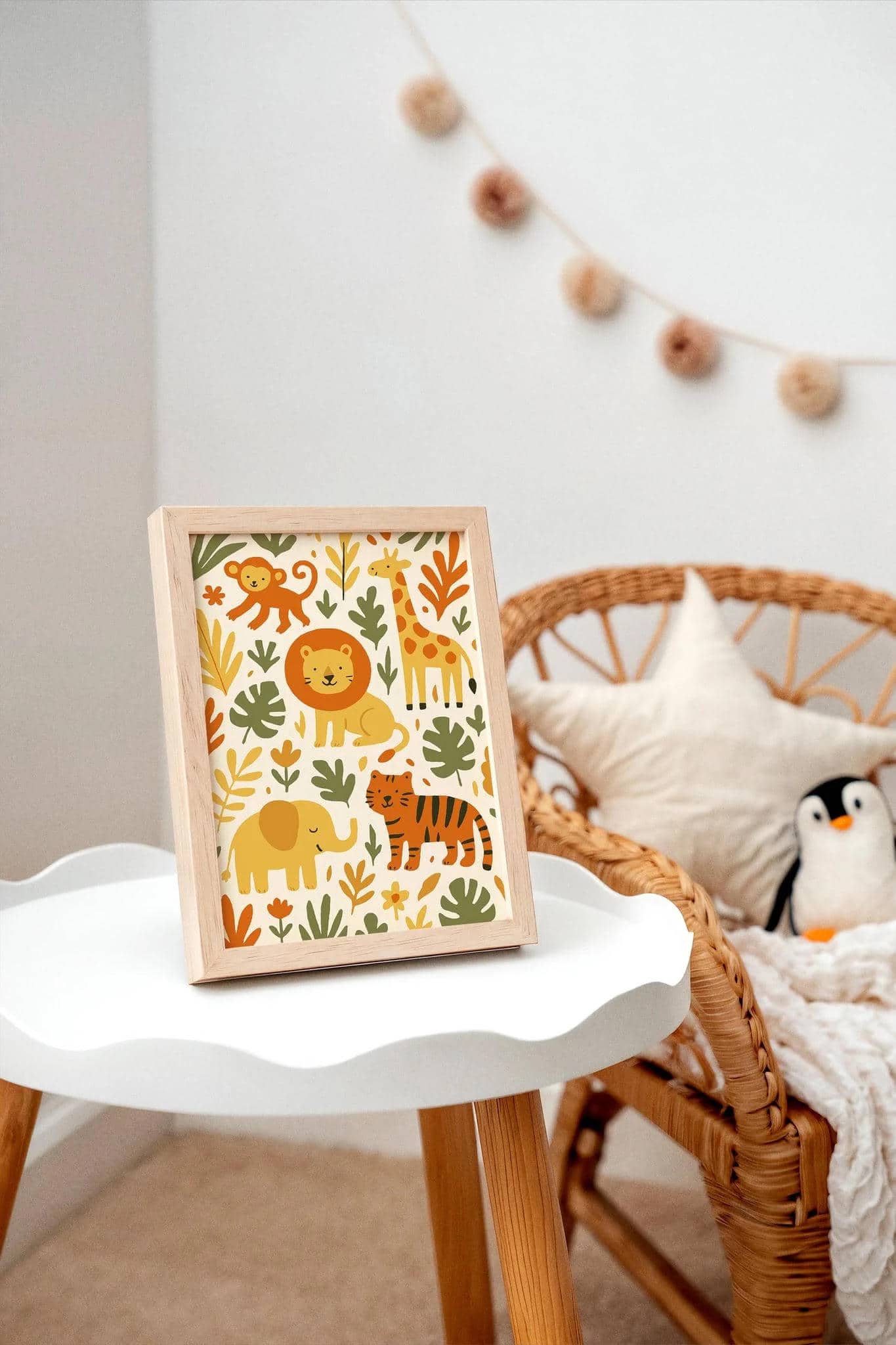 Jungle Wildlife Illustration – Nature Wall Print