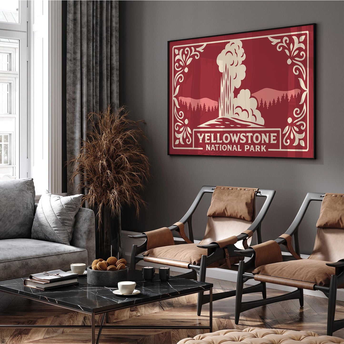Yellowstone Horizontal Art Print for Mantel Decor