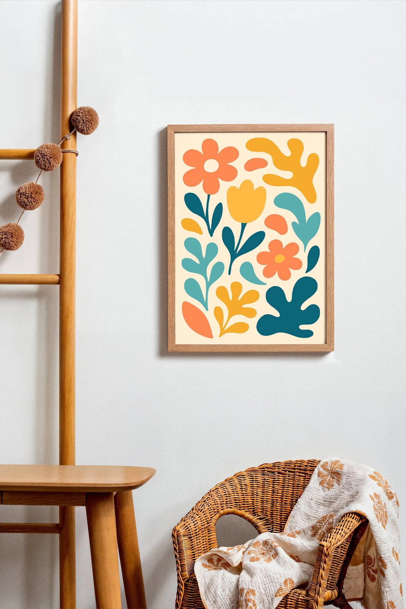 Abstract Liquid Flowers Poster – Modern Botanical Wall Art