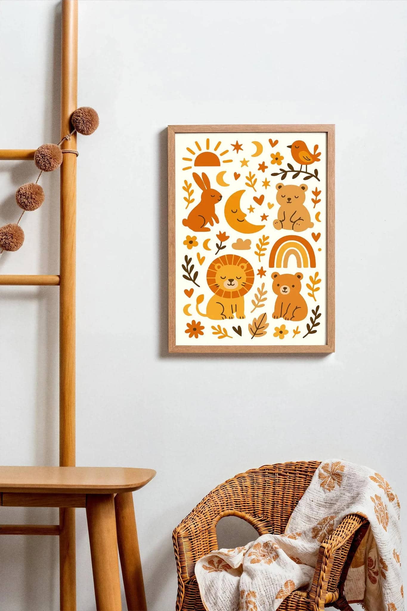 Warm Boho Wall Art – Nature & Animal Print