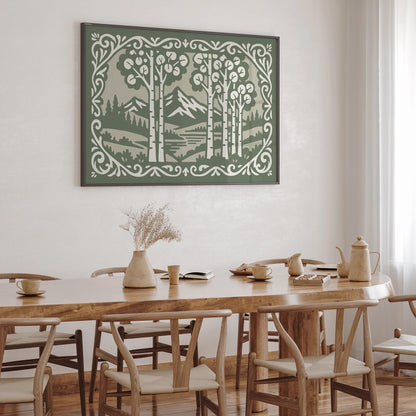 Aspen Mountain Landscape Poster - Horizontal Wall Art