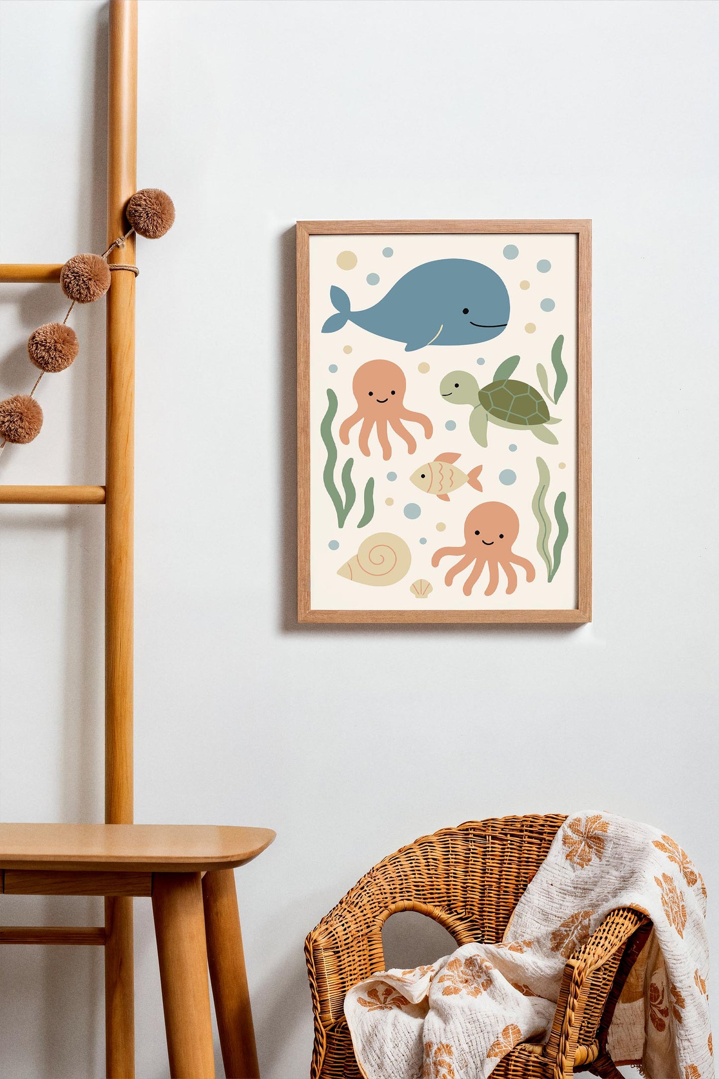 Nautical Animals Poster – Coastal Wall Art