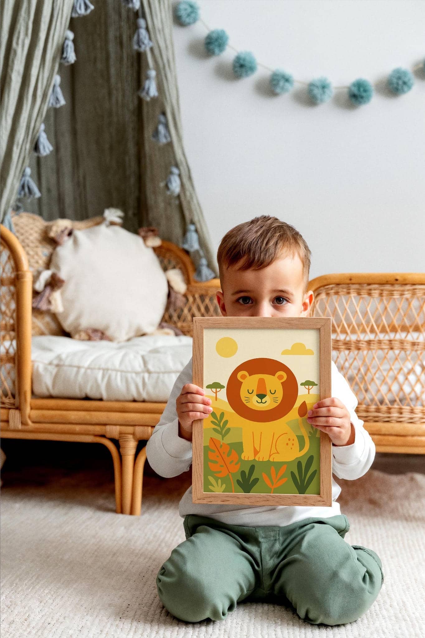 Adorable Safari Lion Wall Art