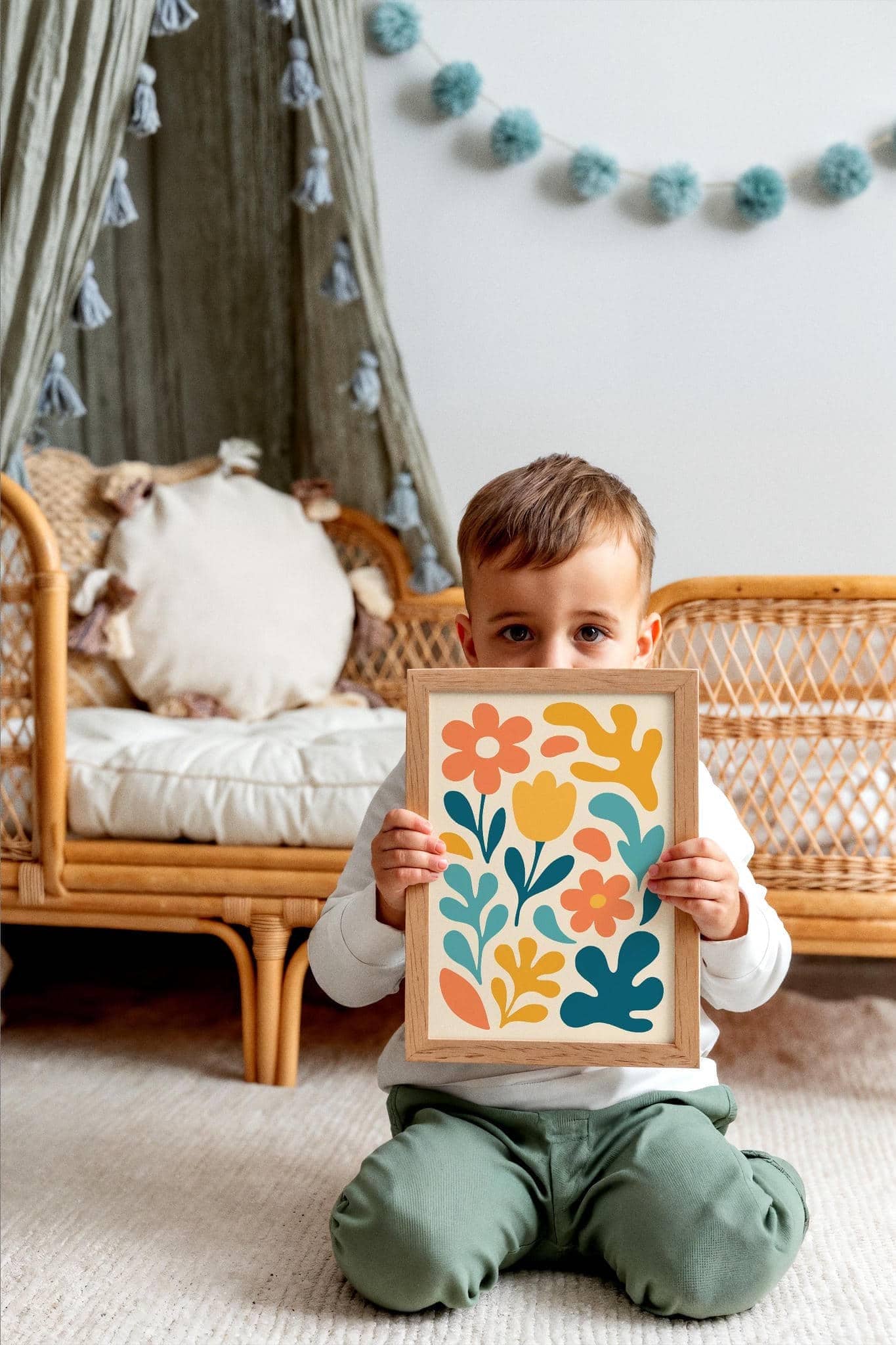 Abstract Liquid Flowers Poster – Modern Botanical Wall Art