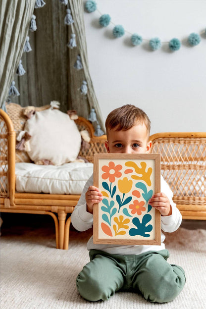 Abstract Liquid Flowers Poster – Modern Botanical Wall Art