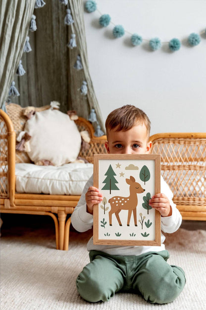 Scandinavian Cute Deer Print