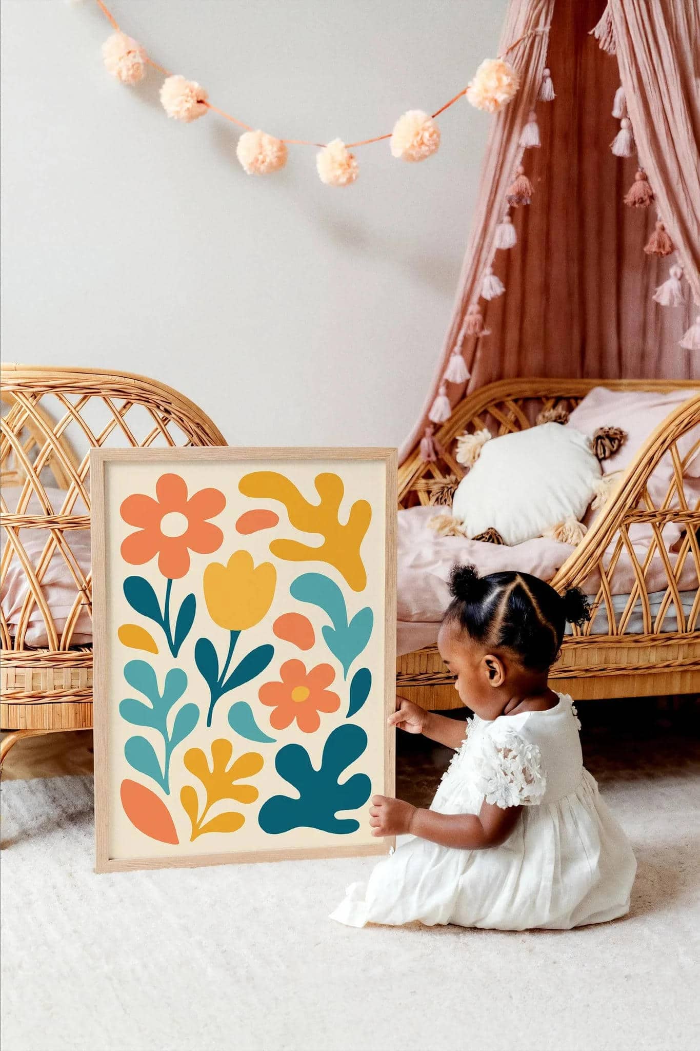 Abstract Liquid Flowers Poster – Modern Botanical Wall Art