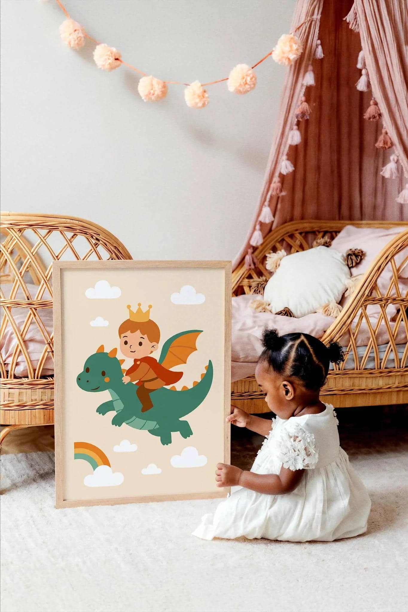 Little Prince Riding Dragon Poster