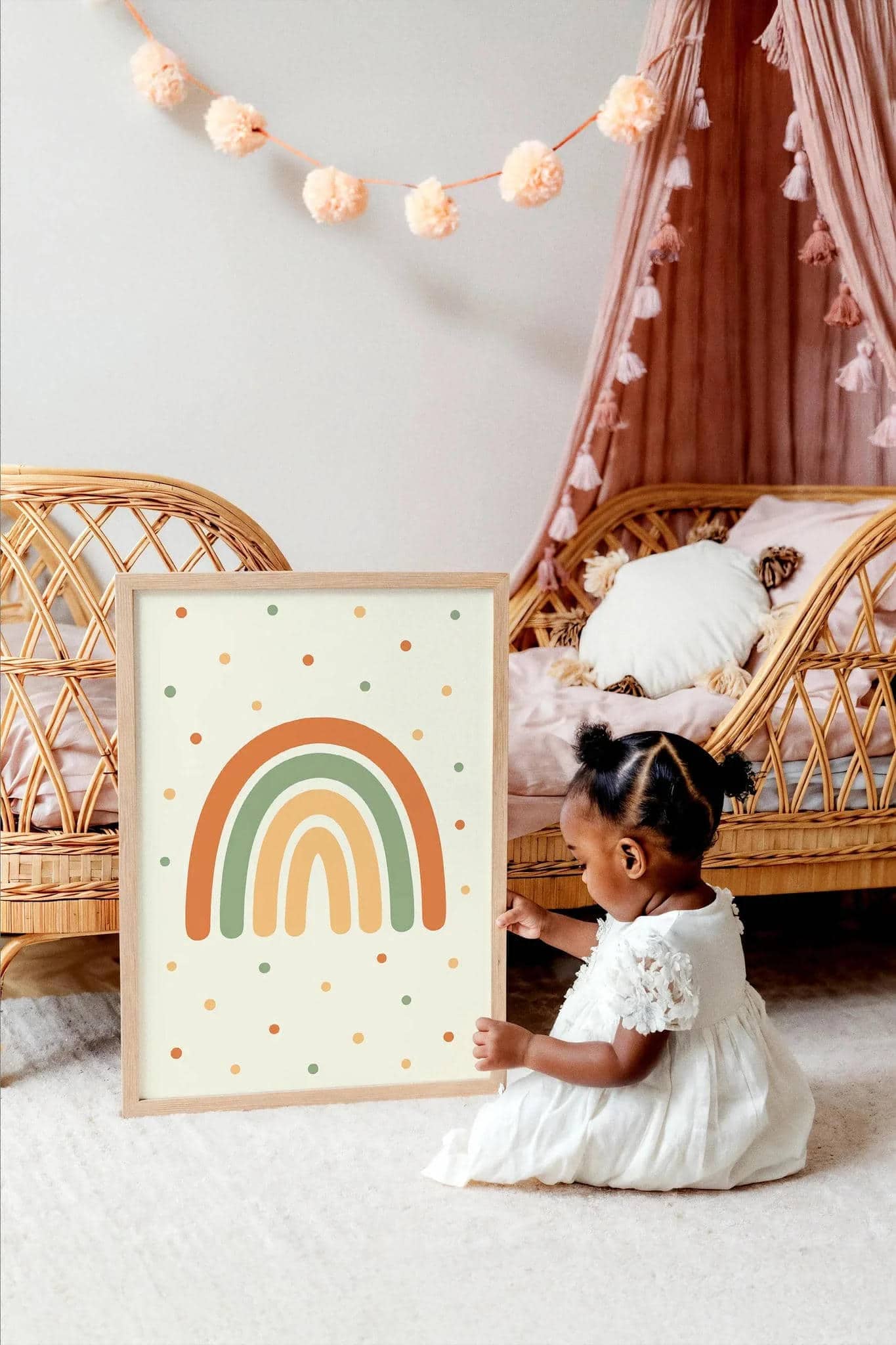 Cute Rainbow Poster – Gender-Neutral Kids’ Decor