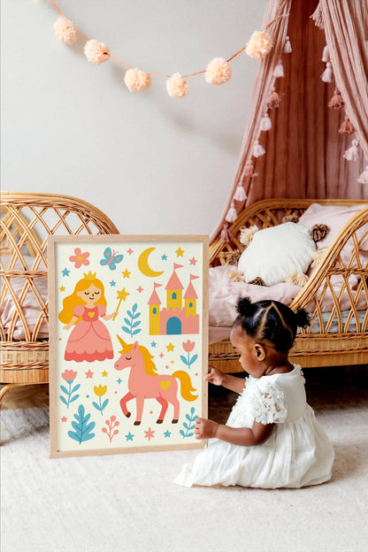 Sweet Princess Poster – Fairy Tale Wall Art for Girls' Room