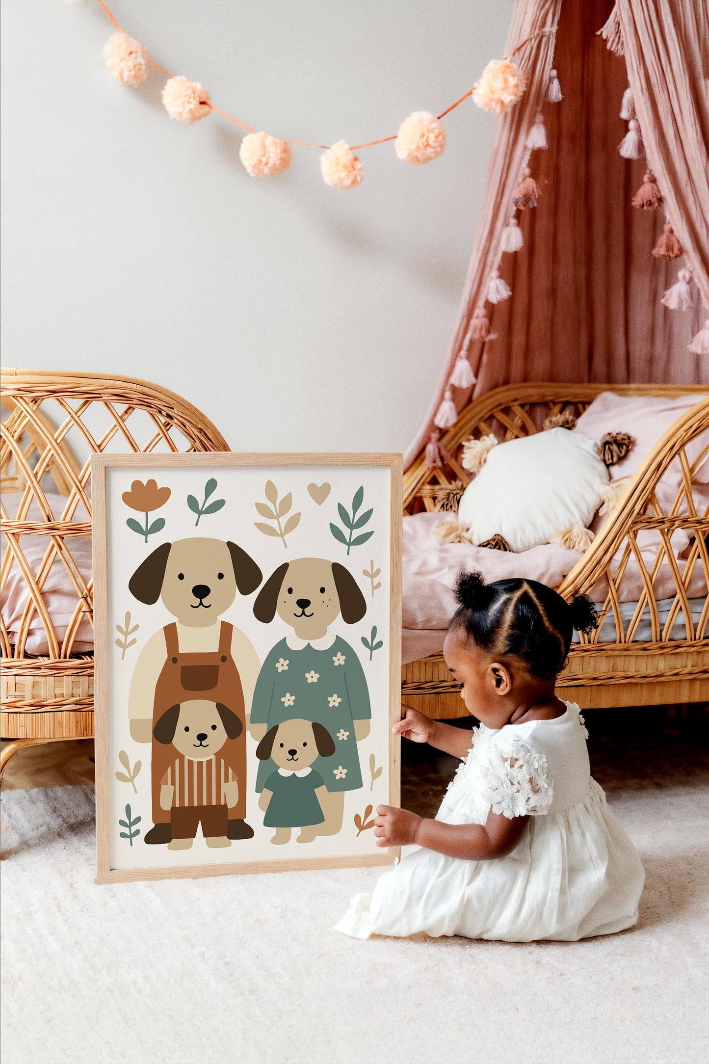 Dog Family Poster – Kids Room Wall Art