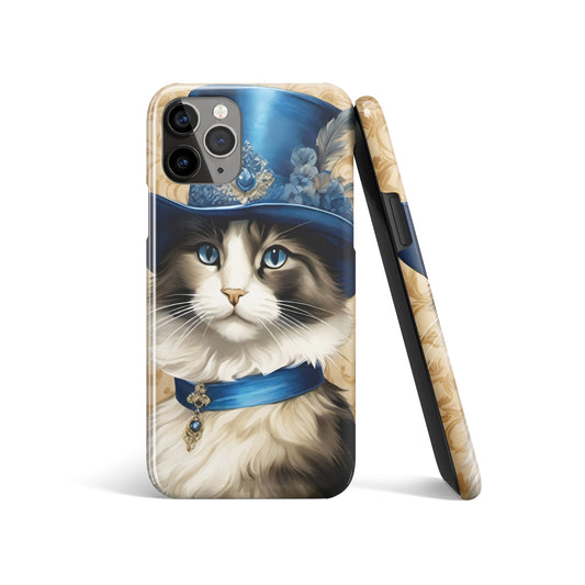Dressed Up Cat Portrait iPhone Case