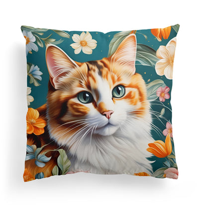 Victorian Cat Portrait Throw Pillow 2024