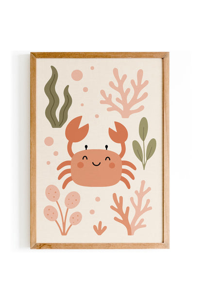 Funny Crab Poster – Cute Kids Wall Art