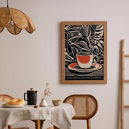 International Coffee Day Vintage Poster