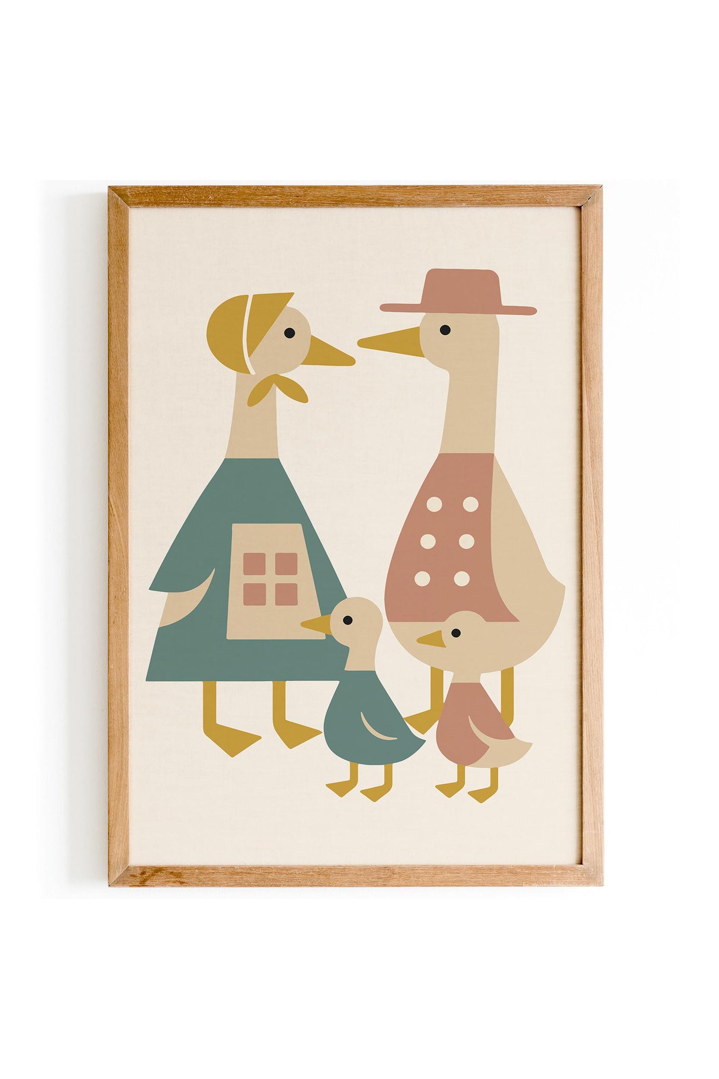 Duck Family Poster - Country Farmhouse Wall Art