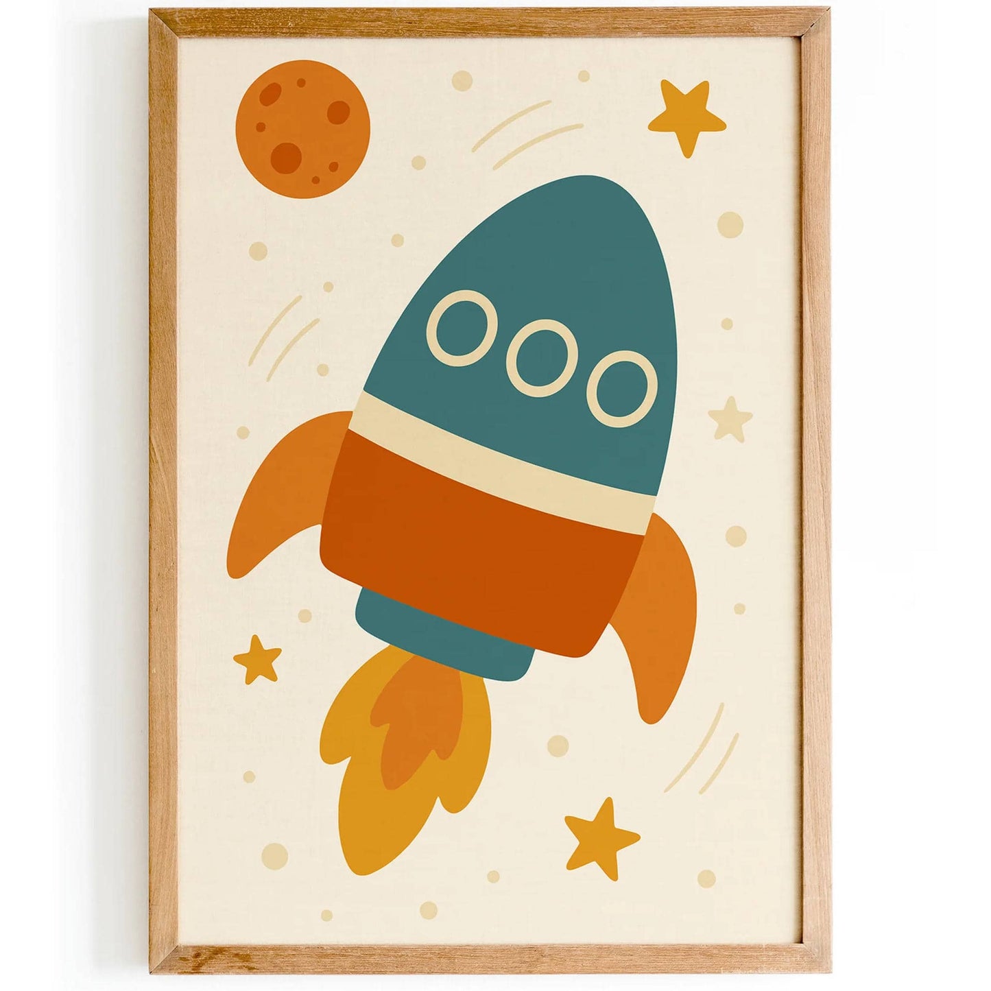 Rocket Ship Wall Art – Boys Room Space Decor