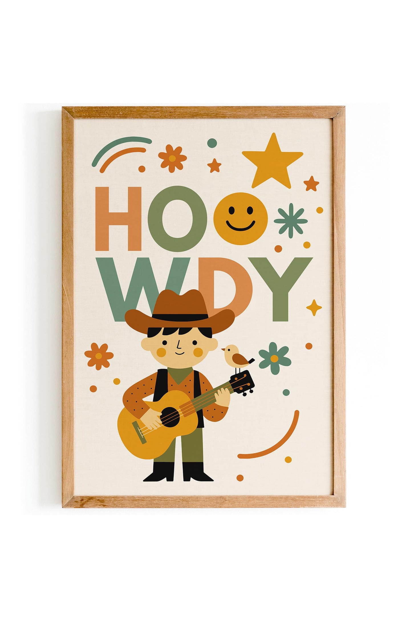 Howdy Cowboy Poster – Western Kids Wall Art