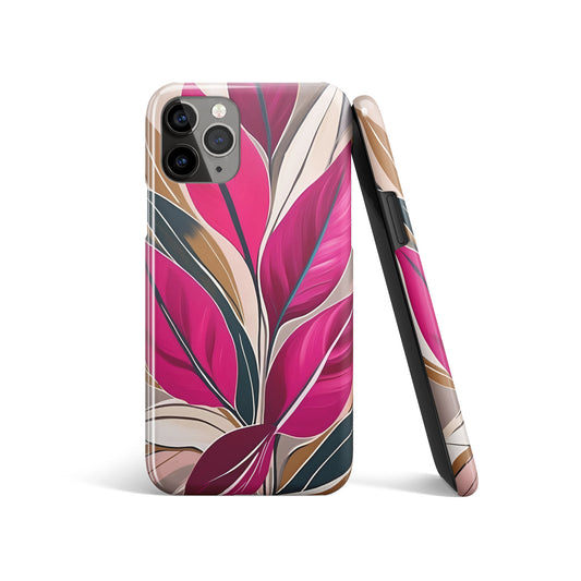 Fuchsia Floral Patterns iPhone Case