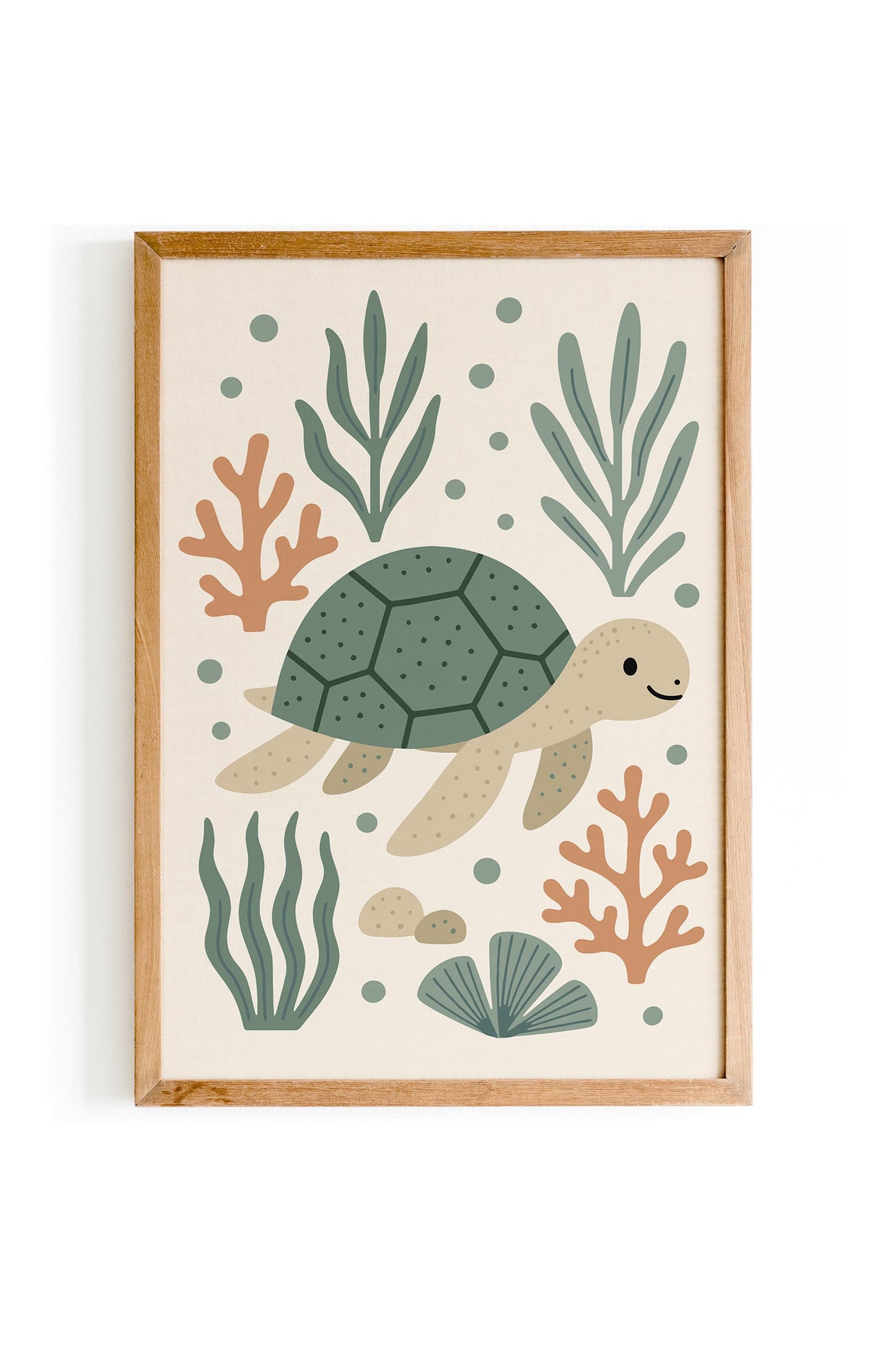 Swimming Turtle Poster – Ocean Kids Wall Art