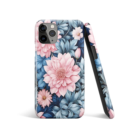 William Morris Botanical Blue Pink iPhone Case
