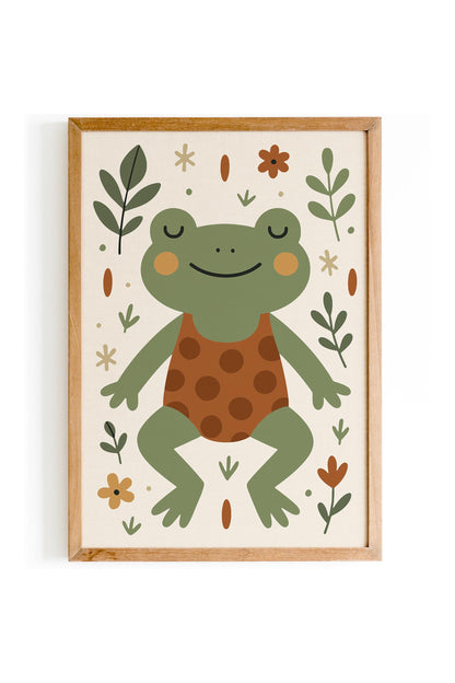 Cute Frog Print -  Kids Wall Art