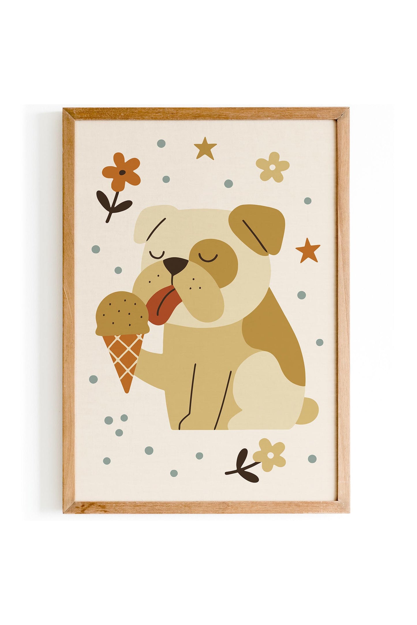 Funny Bulldog Print - Kids Wall Art