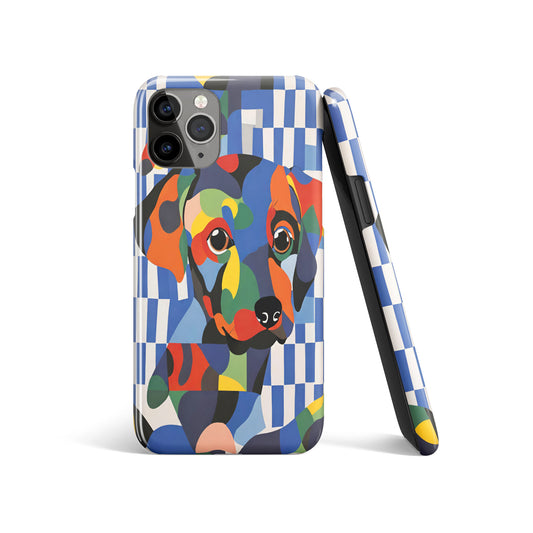 Vibrant Retro Dog Art iPhone Case