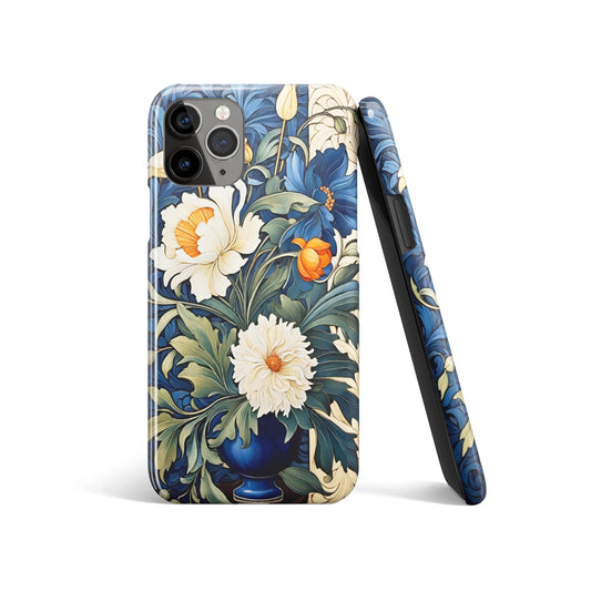 Victorian Blue Flowers iPhone Case