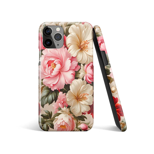 Luxury Floral Beige iPhone Case