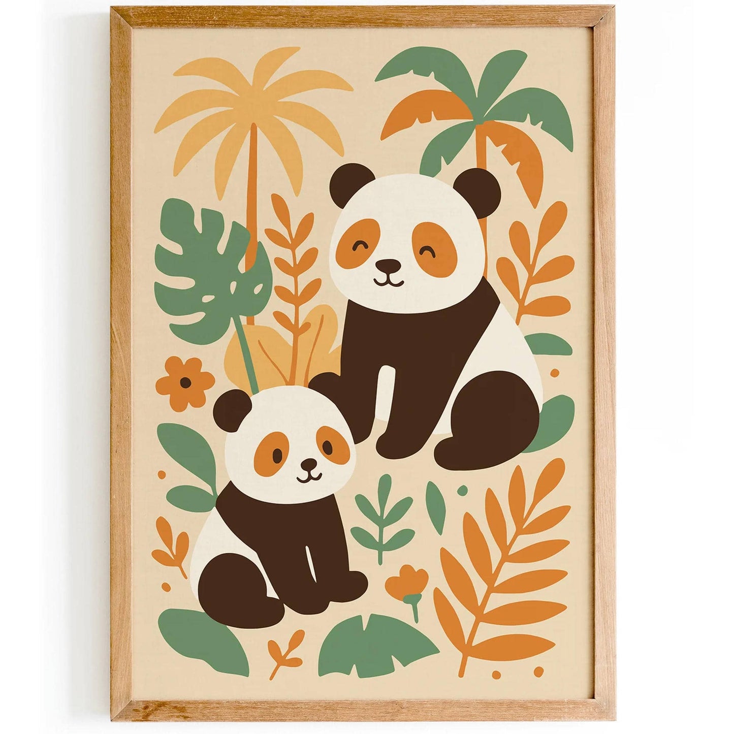 Panda Family In The Jungle Poster