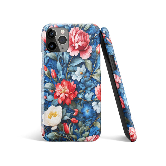 W. Morris Blue Floral iPhone Case