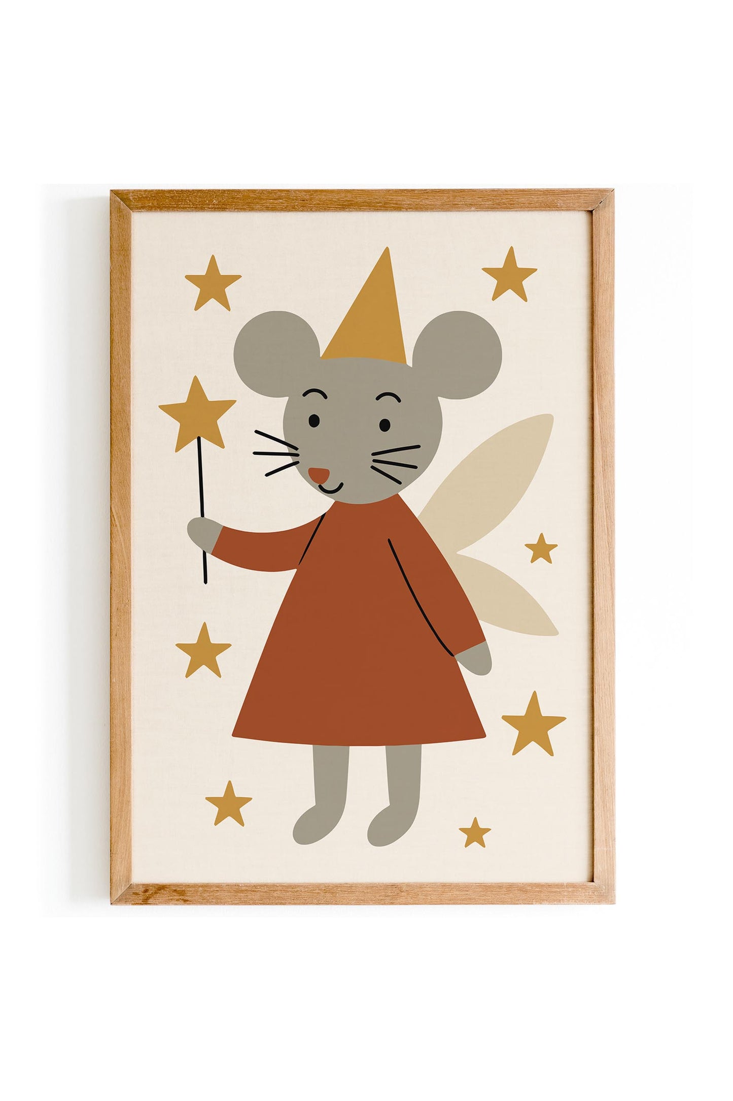 Cute Mouse Fairy Print – Scandinavian Nursery Decor