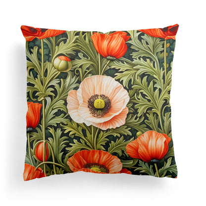 Poppy Flowers Throw Pillow 2024