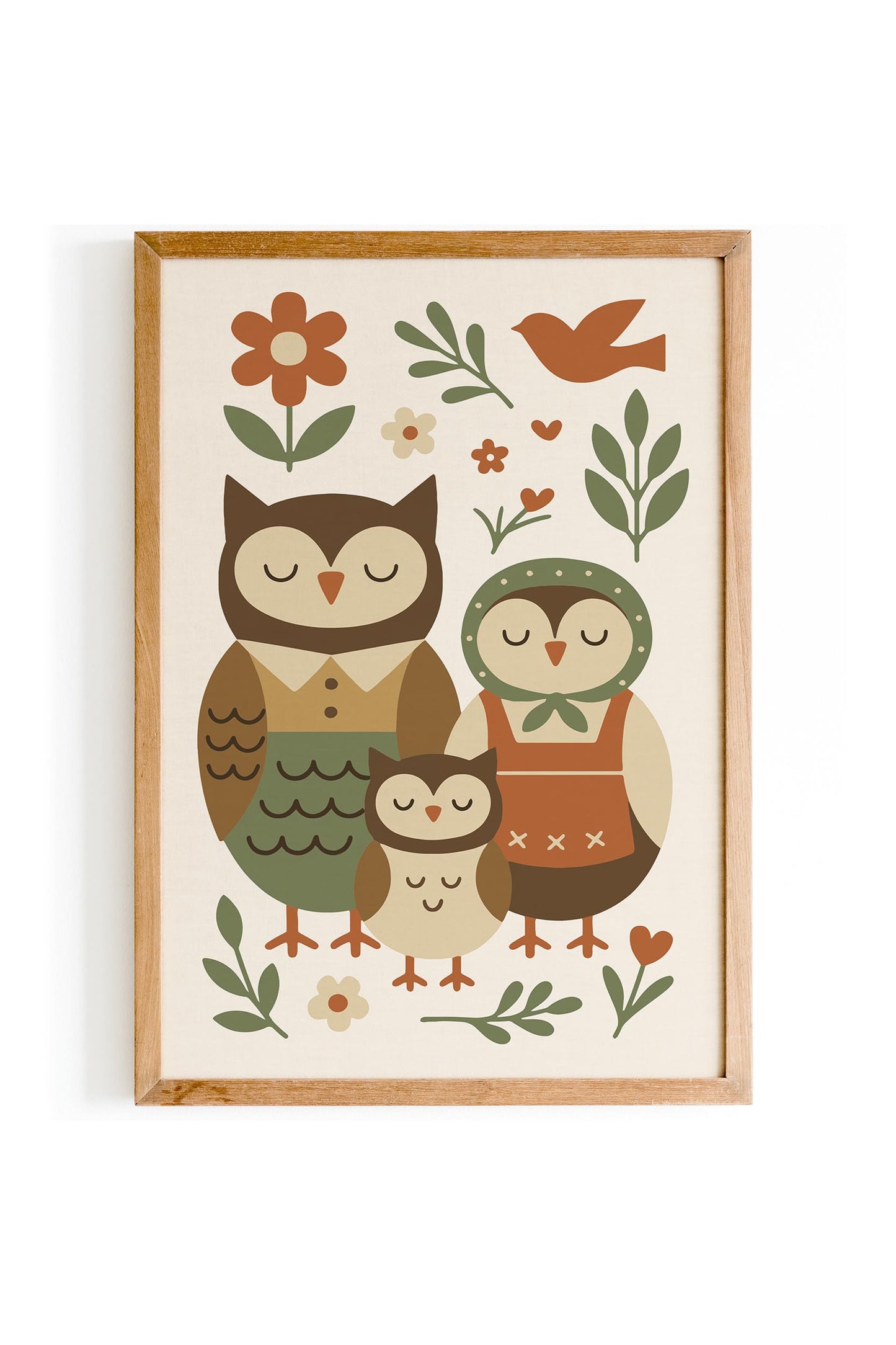 Owl Family Poster – Farmhouse Kids Wall Art